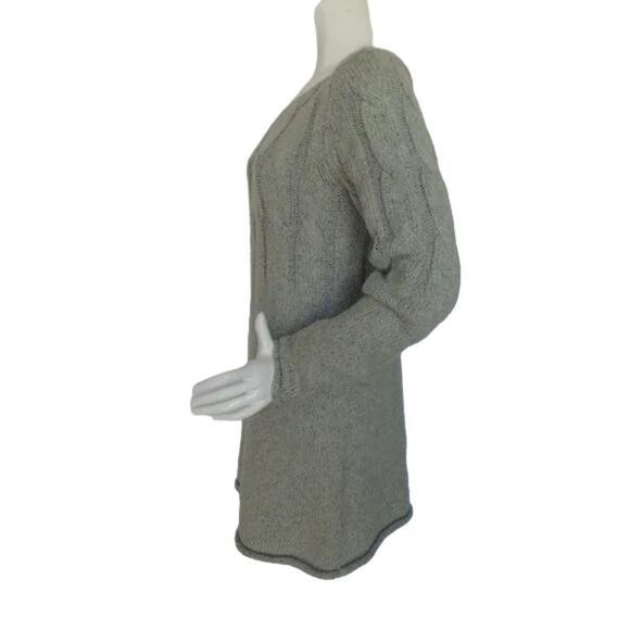 J.JILL Sweater/Knit Tunic, S, Gray Mini, Cable knit, Long sleeve, Chunky knit - Picture 8 of 12
